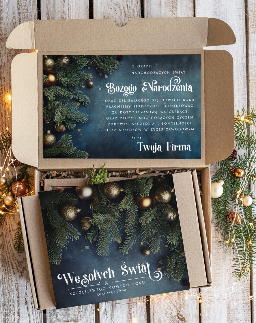 Prezenty oferta dla Firm kawa  herbata miód Prezenty na Boże Narodzenie dla klientów, bożonarodzeniowy prezent biznesowy dla firm herbata i miód, paczki na święta dla pracowników, upominek biznesowy box swiąteczny zestaw z logo 2