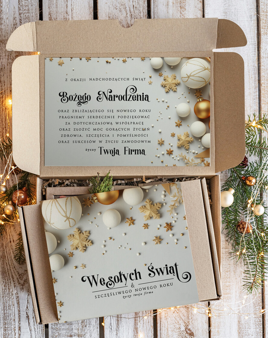 Prezenty oferta dla Firm kawa  herbata miód Prezenty na Boże Narodzenie dla klientów, bożonarodzeniowy prezent biznesowy dla firm z kawą i herbatą, paczki na święta dla pracowników, upominek biznesowy box swiąteczny zestaw z logo 2