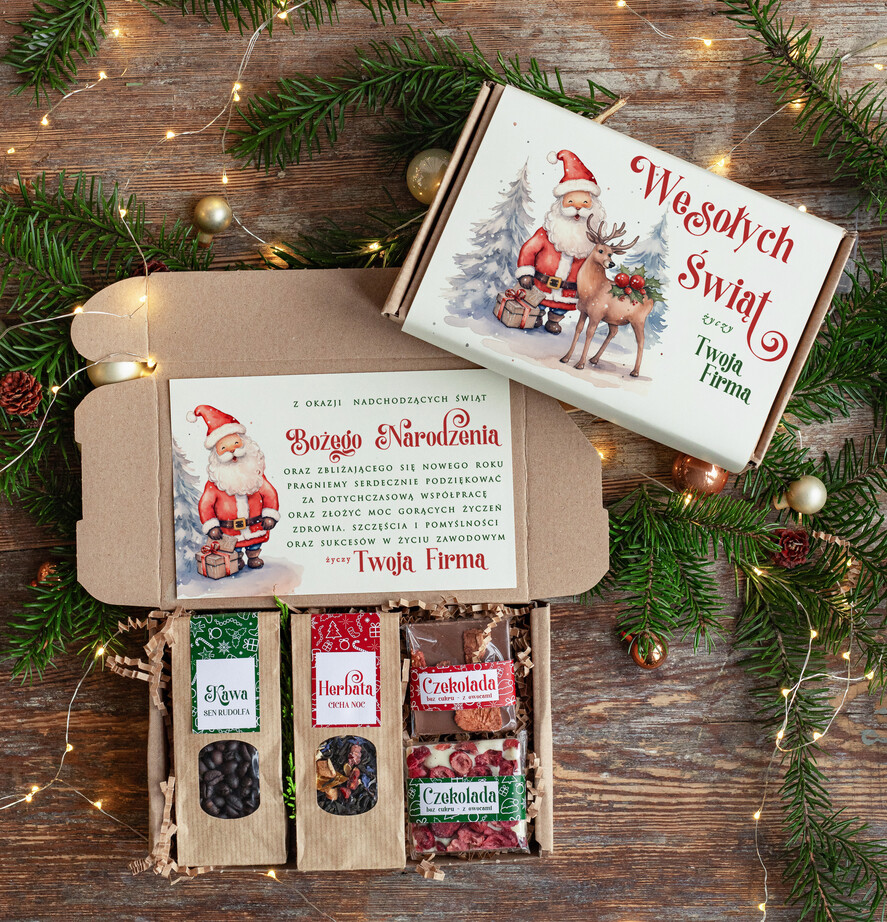 Prezenty oferta dla Firm kawa  herbata miód Paczki świąteczne dla pracowników, prezenty biznesowe dla firm z kawą i herbatą, upominki na święta dla pracowników, paczki świąteczne dla pracowników i kontrahentów0