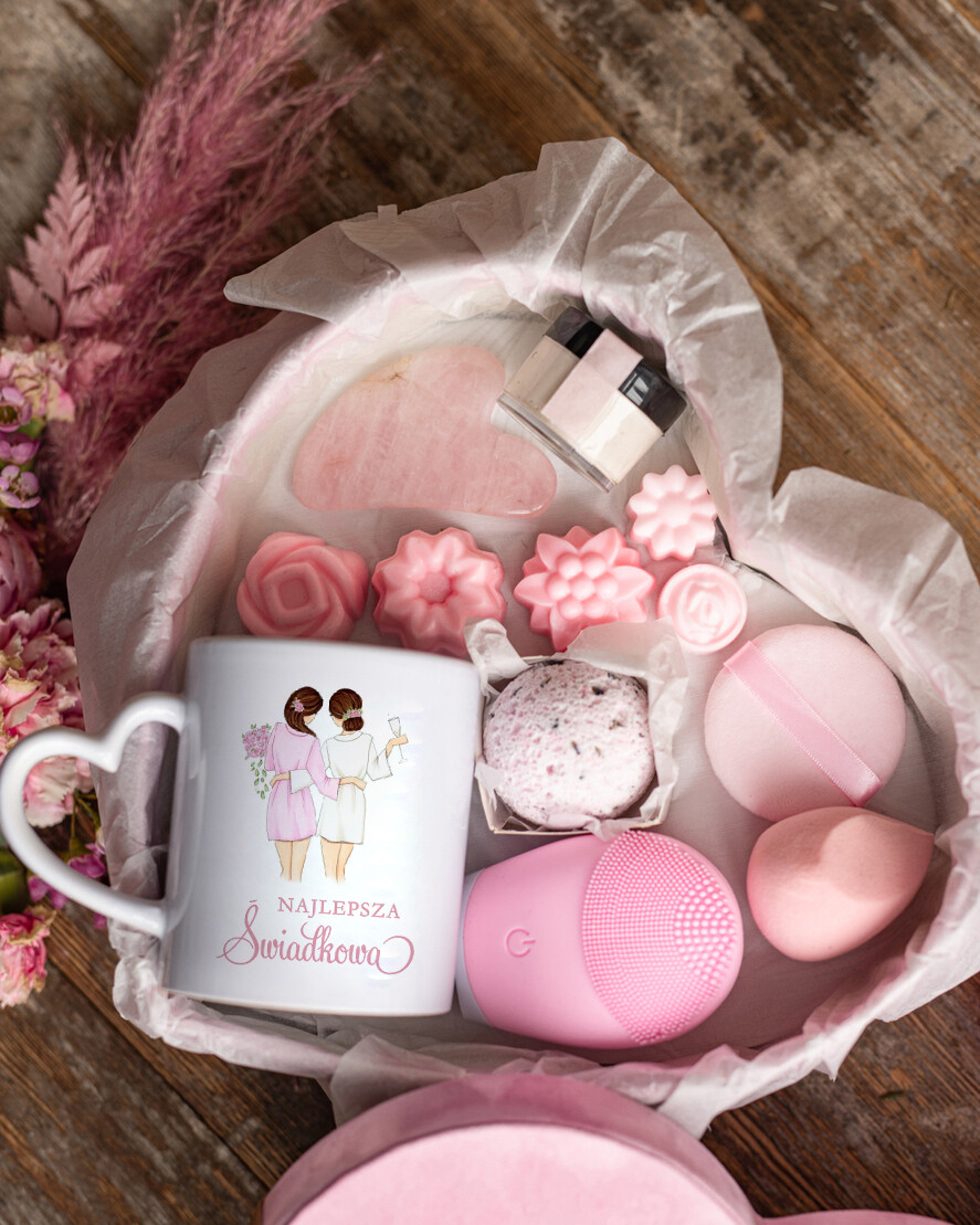 Prezenty dla świadków boxy prezentowy dla Świadkowej, prośba o świadkowanie   Prośba o Świadkowanie Serce Prezentowe Z kubkiem - Prezent dla Świadkowej  Zestaw Ksometyków Czy zostaniesz moją Świadkową?1