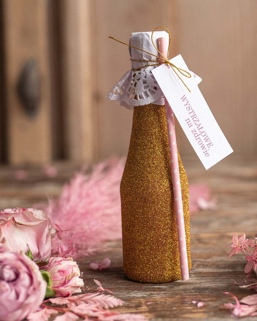 Prezenty dla świadków boxy prezentowy dla Świadkowej, prośba o świadkowanie   Zestaw Kosmetyków Czy zostaniesz moją Świadkową?- Szampanek Złoty Brokatowy I Szampanówka Grawerowana Prośba o Świadkowanie 3