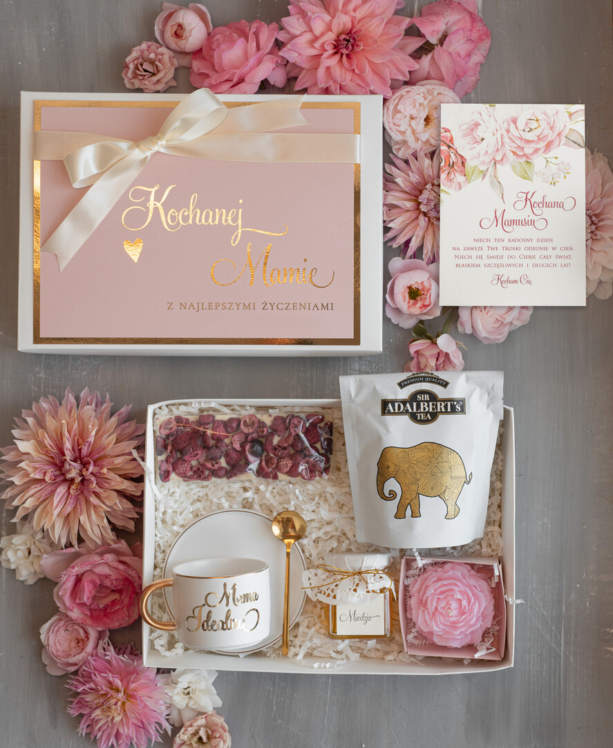 Prezenty dla Mamy zestawy w welurowych i ozdobnych pudełkach  Fajne pomysły na prezent dla Mamy, podziękowanie dla Mamy na weselu, box prezentowy dla mamy, zestawy prezentowe dla Mamy0