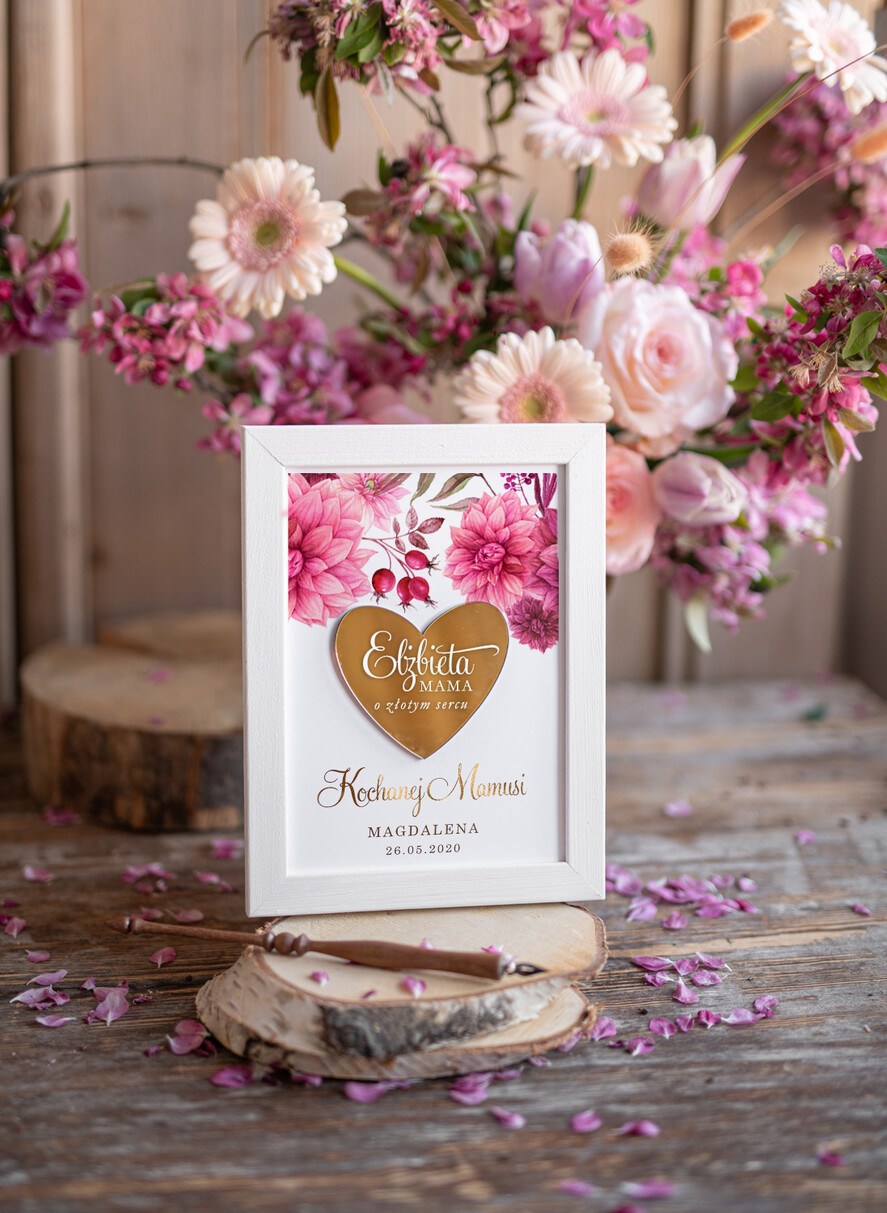 Prezenty dla Mamy ramki, puzzle, ramki na zdjęcia  Prezent na dzien mamy  ramka z serduszkiem dedykacja idealny podarunek na dzien mamy0