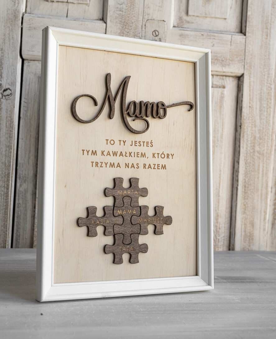 Prezenty dla Mamy ramki, puzzle, ramki na zdjęcia  wyjątkowy prezent na dzień mamy, super prezent dla mamy wyjątkowa tabliczka na dzień matki, tabliczka z życzeniami dla Mamy, prezent na Dzień Mamy2