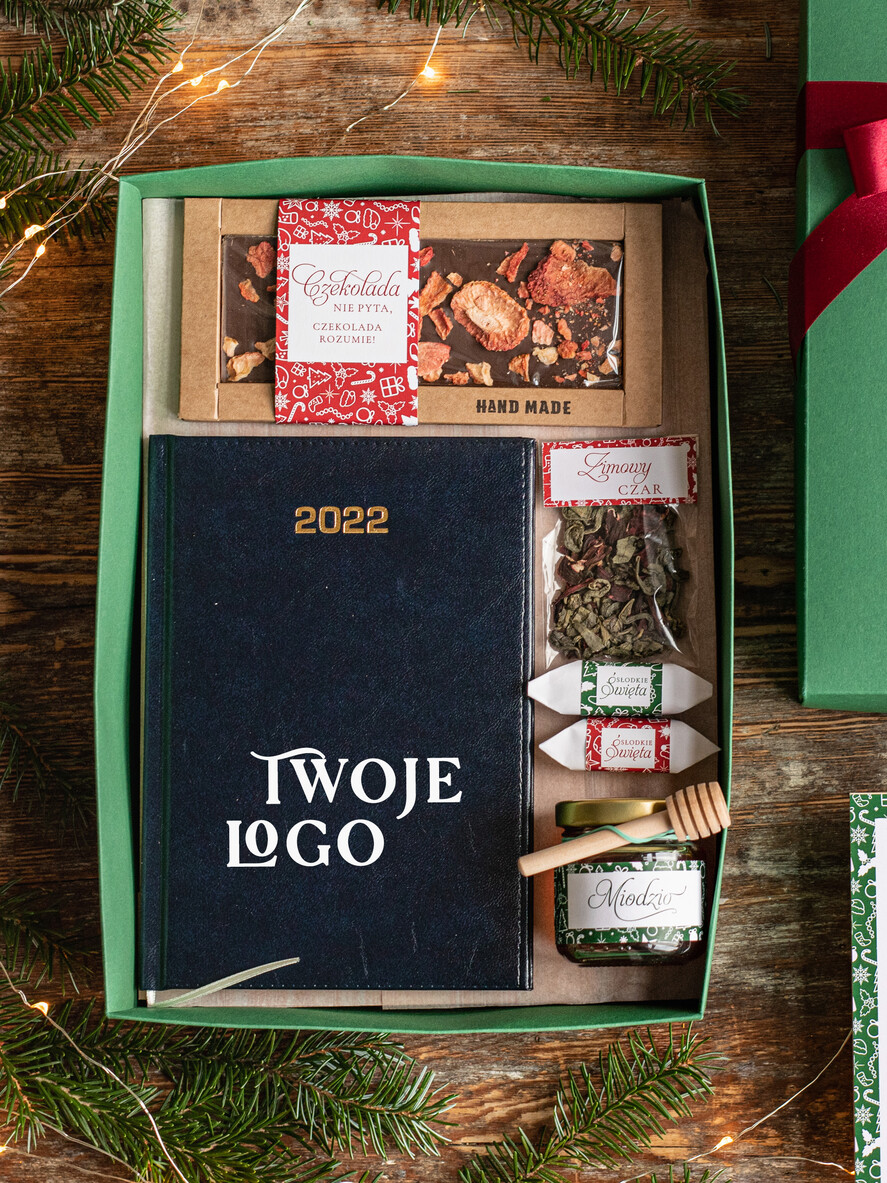Prezenty oferta dla Firm kalendarze  Gadżety świąteczne dla klientów, kalendarz książkowy A5 dzienny Prezent firmowy dla Klientów z logo1