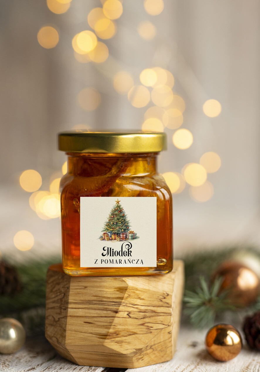 Prezenty oferta dla Firm MIODY KONFITURY SOKI Drobny prezent świąteczny miód z pomarańczą, drobne upominki na święta dla pracowników, świąteczne miody dla pracowników i kontrahentów, drobne prezenty firmowe0