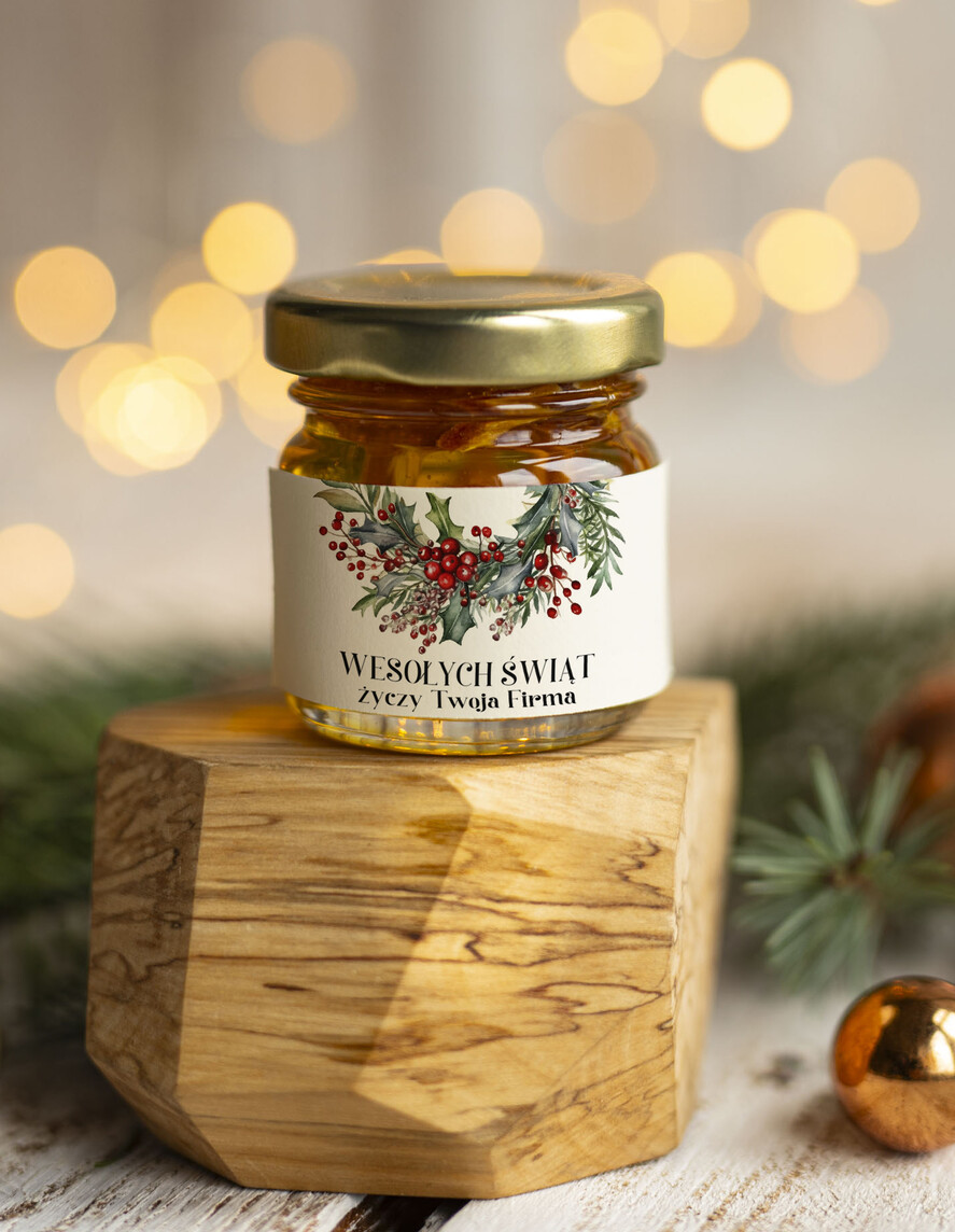 Prezenty oferta dla Firm MIODY KONFITURY SOKI Drobne prezenty Dla Firm miód z cynamonem, miody drobne upominki  dla pracowników,1