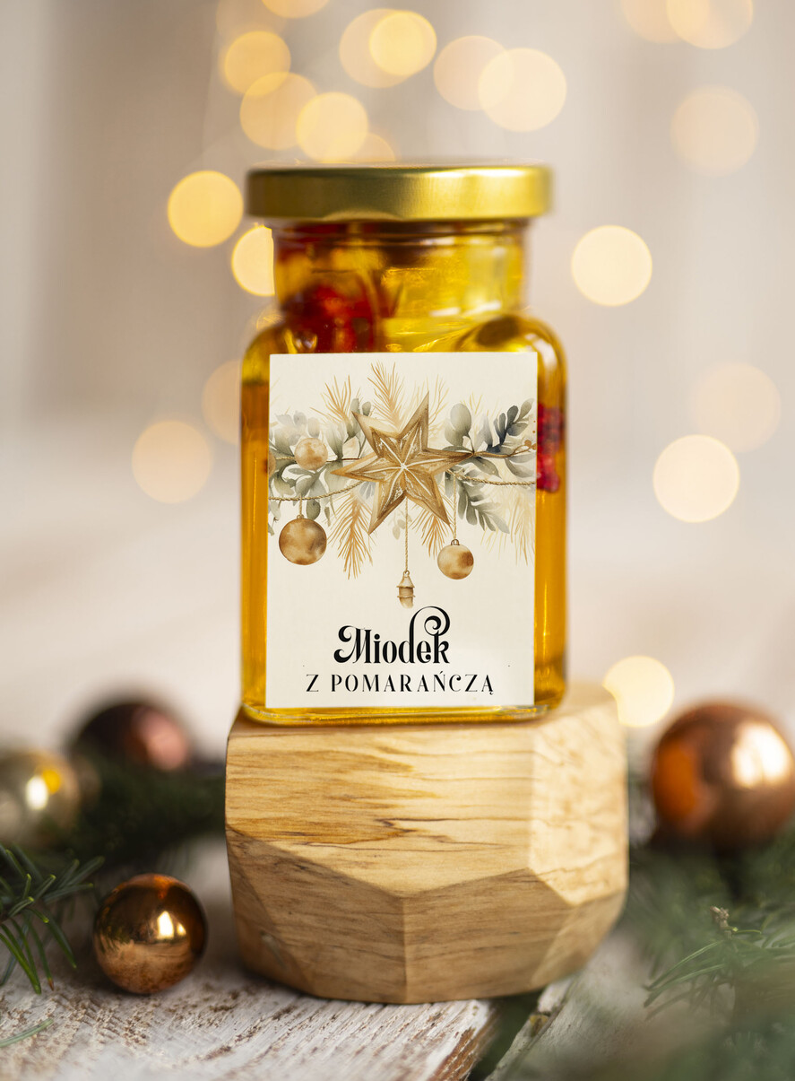 Prezenty oferta dla Firm MIODY KONFITURY SOKI Drobne prezenty świąteczne dla klientów biznesowych, prezenty dla firm z miodem, prezent biznesowy, upominki dla pracowników od firmy miód z pomarańczą0