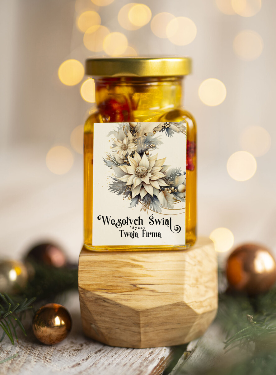 Prezenty oferta dla Firm MIODY KONFITURY SOKI Drobne prezenty świąteczne dla klientów biznesowych, prezenty dla firm z miodem, prezent biznesowy, upominki dla pracowników od firmy miód z pomarańczą1