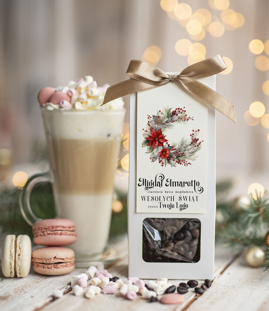 Prezenty oferta dla Firm HERBATA KAWA Drobne prezenty dla firm na boże narodzenie kawa ameretto, drobne upominki na święta dla pracowników, świąteczna kawa dla pracowników i kontrahentów0