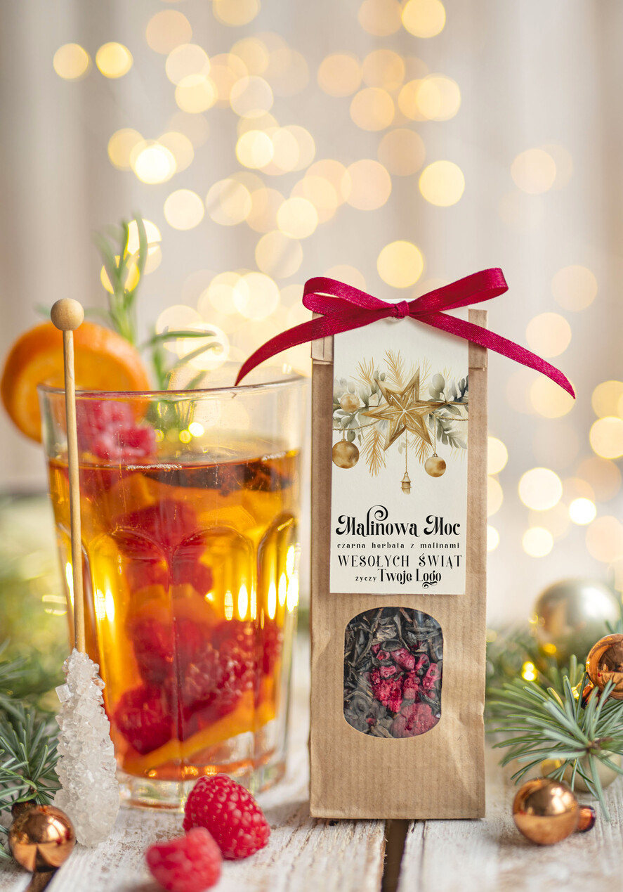 Prezenty oferta dla Firm HERBATA KAWA herbata swiateczna prezent, Upominki firmowe na Boże Narodzenie herbata świąteczna z malinami , Herbata świąteczna drobne prezenty na święta dla pracowników, bożonarodzeniowy prezent herbata świateczna0