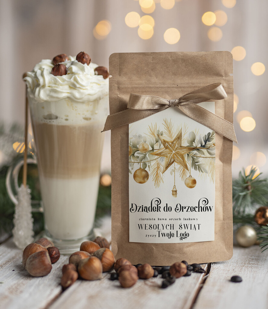 Prezenty oferta dla Firm HERBATA KAWA Drobne prezenty dla firm na boże narodzenie kawa orzechowa, drobne upominki na święta dla pracowników, świąteczna kawa orzech laskowy dla pracowników i kontrahentów0