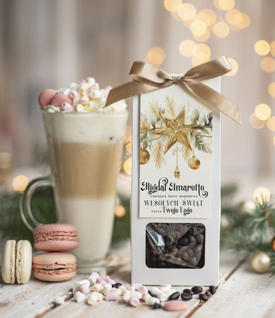 Prezenty oferta dla Firm HERBATA KAWA Drobne prezenty dla firm na boże narodzenie kawa ameretto, drobne upominki na święta dla pracowników, świąteczna kawa dla pracowników i kontrahentów0