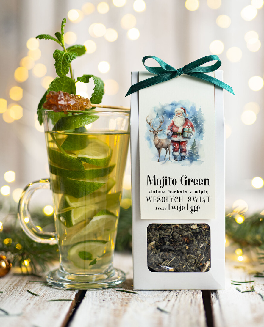 Prezenty oferta dla Firm HERBATA KAWA herbata swiateczna prezent, Upominki firmowe na Boże Narodzenie zielona herbata mojito, Herbata świąteczna drobne prezenty na święta dla pracowników, bożonarodzeniowy prezent herbata świateczna0