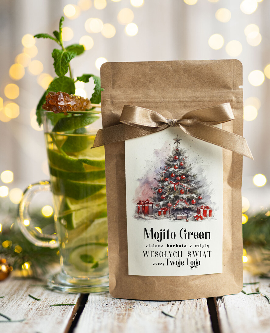 Prezenty oferta dla Firm HERBATA KAWA herbata swiateczna prezent, Upominki firmowe na Boże Narodzenie zielona herbata mojito, Herbata świąteczna drobne prezenty na święta dla pracowników, bożonarodzeniowy prezent herbata świateczna0