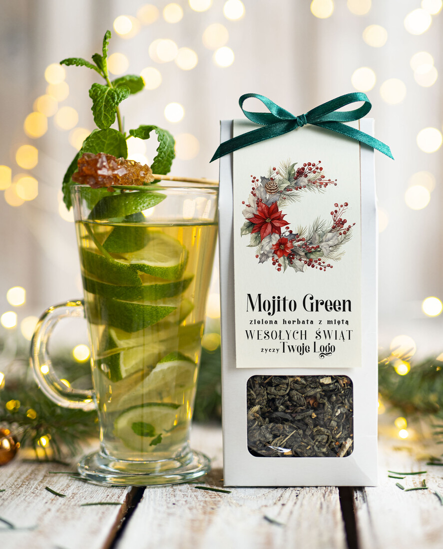 Prezenty oferta dla Firm HERBATA KAWA herbata swiateczna prezent, Upominki firmowe na Boże Narodzenie zielona herbata mojito, Herbata świąteczna drobne prezenty na święta dla pracowników, bożonarodzeniowy prezent herbata świateczna0