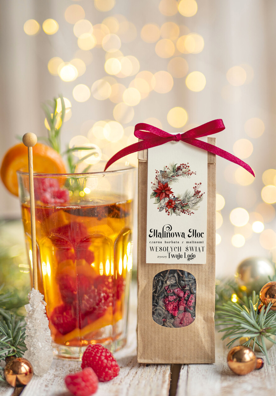 Prezenty oferta dla Firm HERBATA KAWA herbata swiateczna prezent, Upominki firmowe na Boże Narodzenie herbata świąteczna z malinami , Herbata świąteczna drobne prezenty na święta dla pracowników, bożonarodzeniowy prezent herbata świateczna0