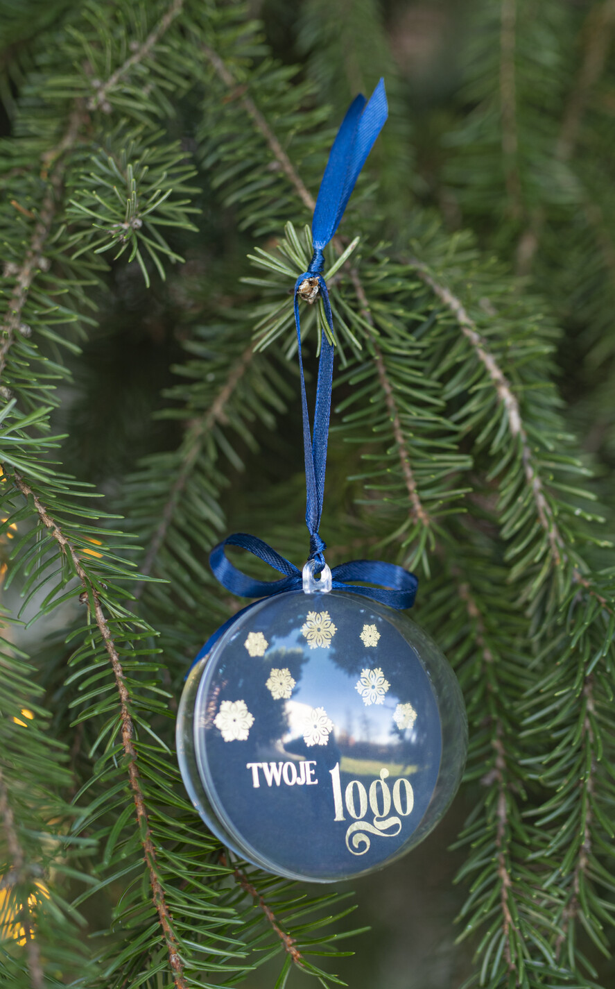 Prezenty oferta dla Firm Bombki ZAWIESZKI na choinkę Prezent Biznesowy Na Święta Bombka z Logo Choinka z logo dla firm idealny upominek B2B1