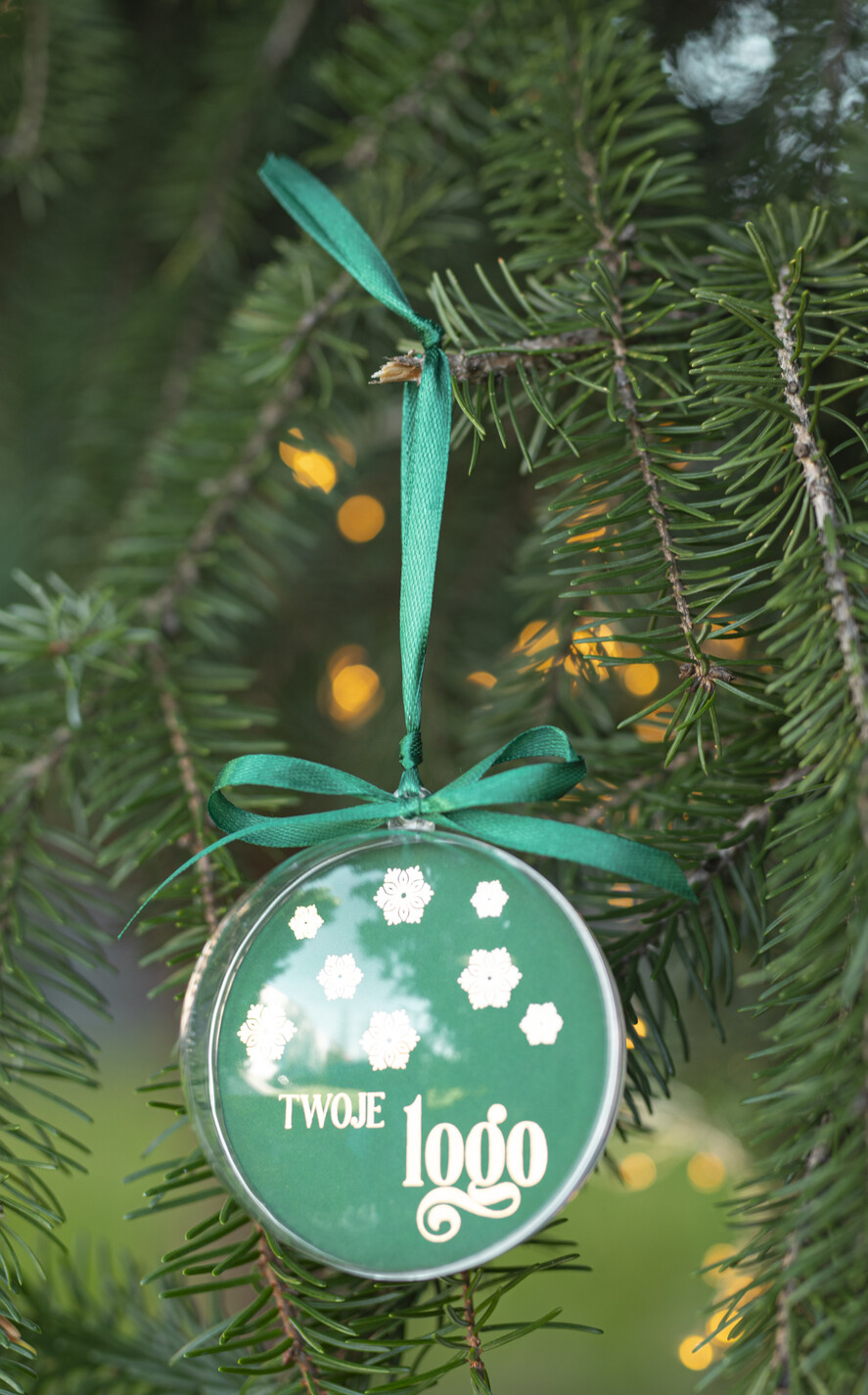 Prezenty oferta dla Firm Bombki ZAWIESZKI na choinkę Prezent Biznesowy Na Święta Bombka gwiazdeczki  z Logo Choinka z logo dla firm idealny upominek B2B5