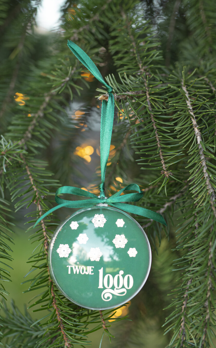 Prezenty oferta dla Firm Bombki ZAWIESZKI na choinkę Prezent Biznesowy Na Święta Bombka gwiazdeczki  z Logo Choinka z logo dla firm idealny upominek B2B0