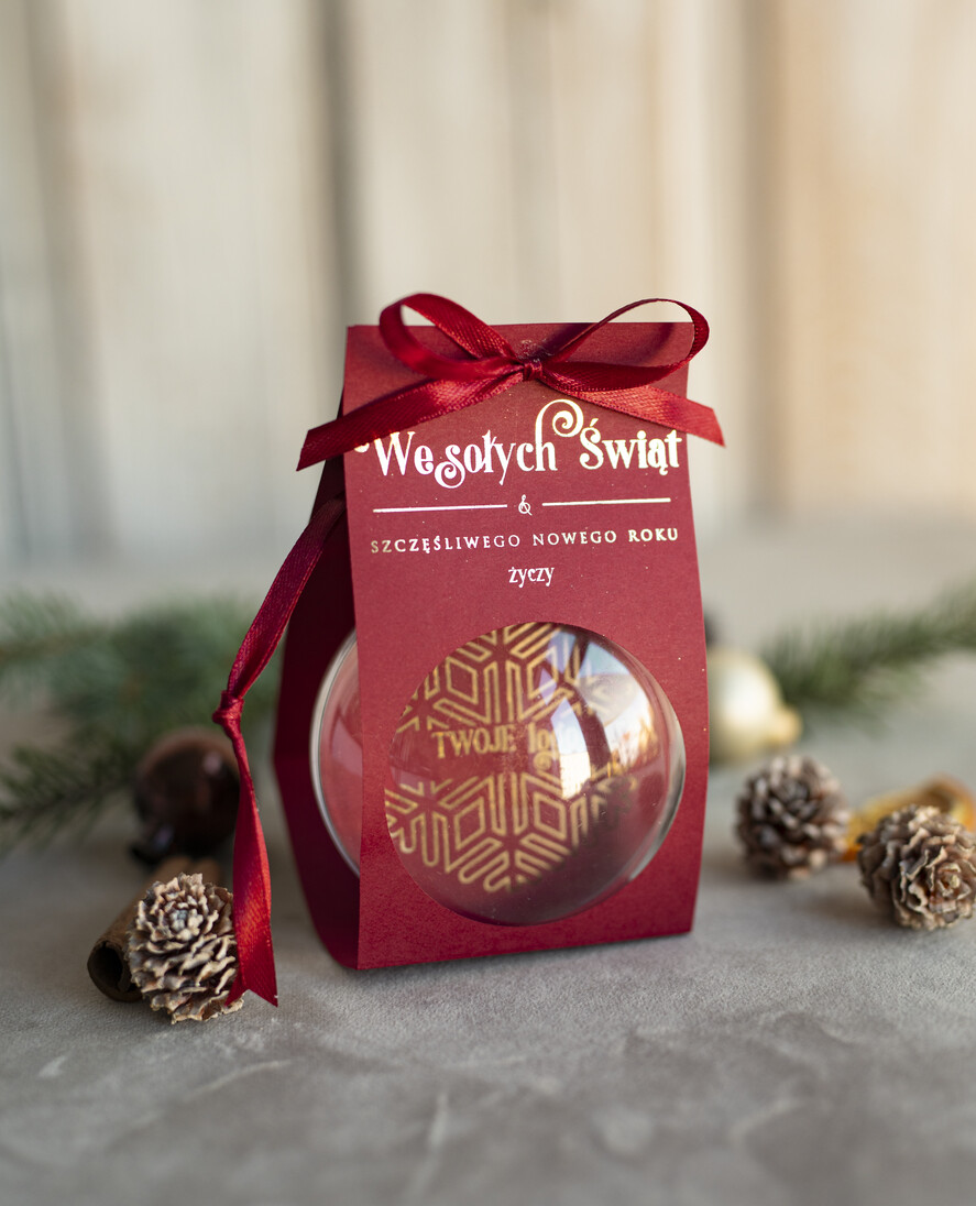 Prezenty oferta dla Firm Bombki ZAWIESZKI na choinkę Prezent Biznesowy Na Święta Bombka z dla firm idealny upominek B2B w opakowaniu5