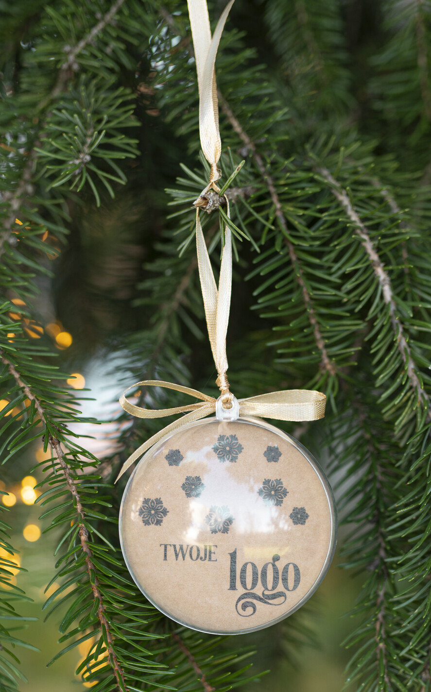 Prezenty oferta dla Firm Bombki ZAWIESZKI na choinkę Prezent Biznesowy Na Święta Bombka gwiazdeczki  z Logo Choinka z logo dla firm idealny upominek B2B0