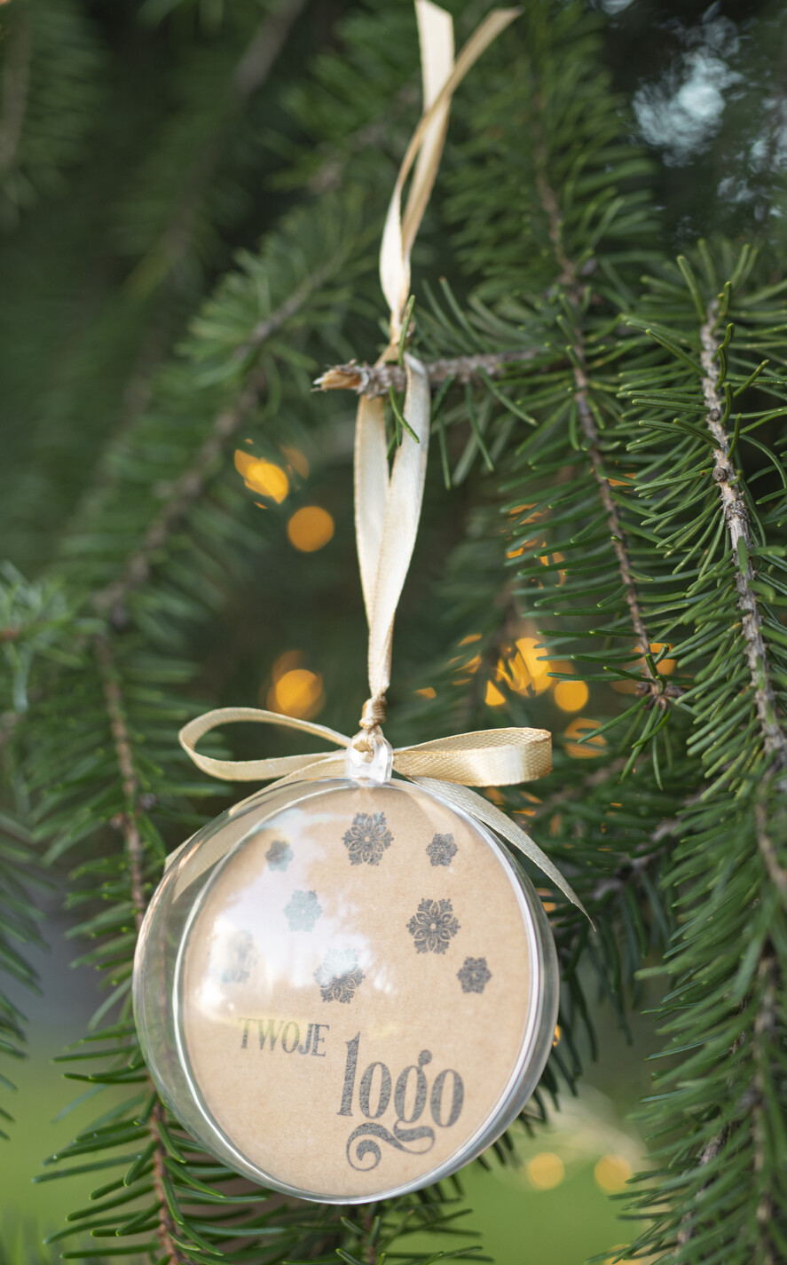 Prezenty oferta dla Firm Bombki ZAWIESZKI na choinkę Prezent Biznesowy Na Święta Bombka gwiazdeczki  z Logo Choinka z logo dla firm idealny upominek B2B4