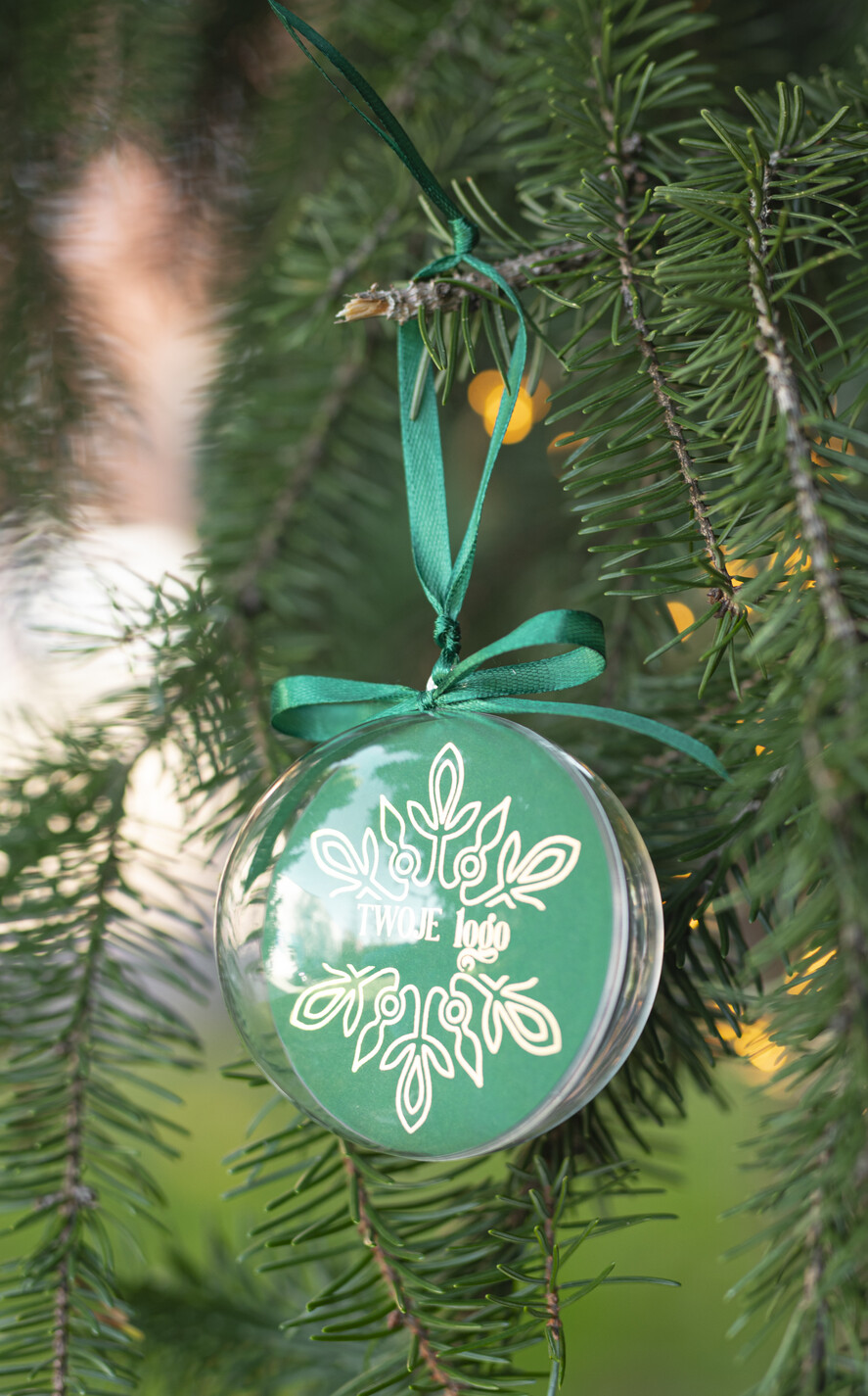 Prezenty oferta dla Firm Bombki ZAWIESZKI na choinkę Prezent Biznesowy Na Święta Bombka śnieżka  z Logo Choinka z logo dla firm idealny upominek B2B3