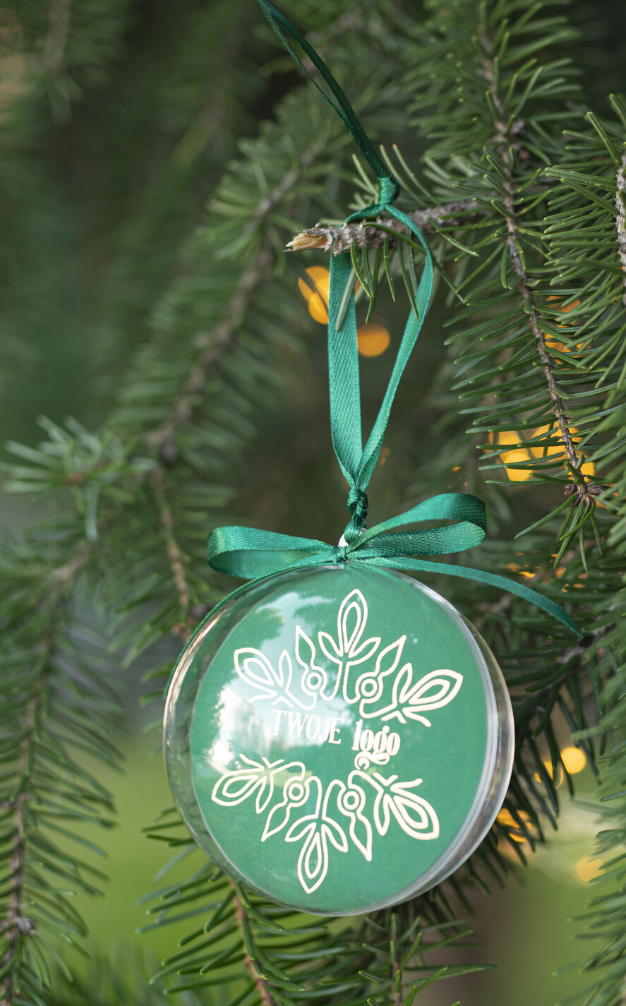 Prezenty oferta dla Firm Bombki ZAWIESZKI na choinkę Prezent Biznesowy Na Święta Bombka śnieżka  z Logo Choinka z logo dla firm idealny upominek B2B4