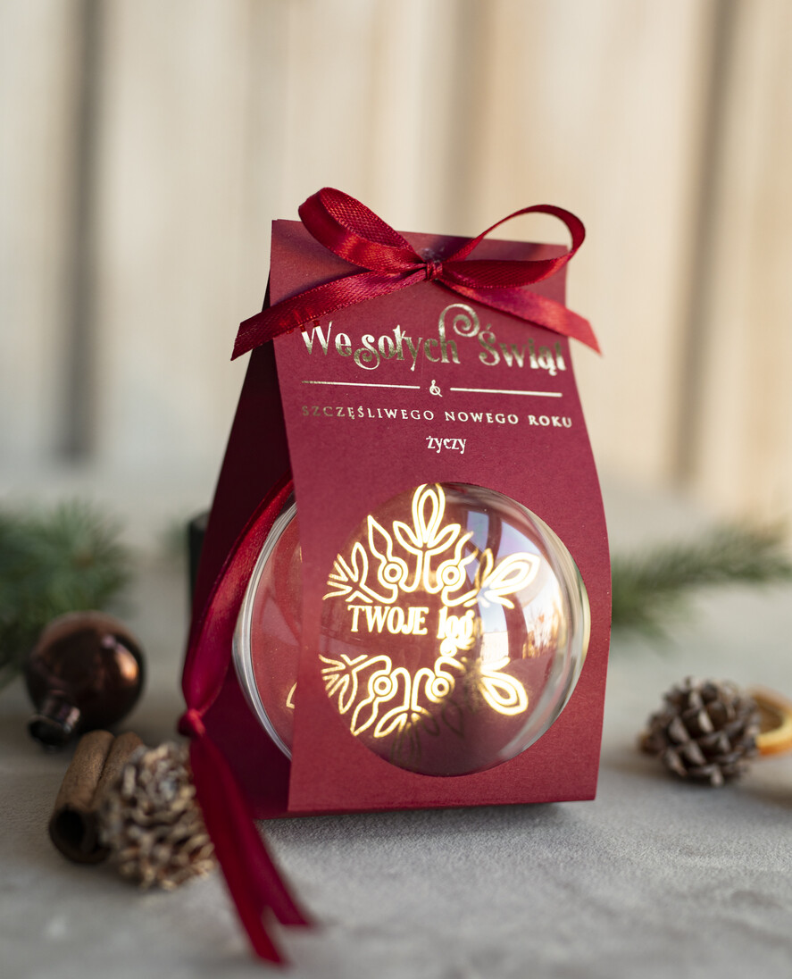 Prezenty oferta dla Firm Bombki ZAWIESZKI na choinkę Prezent Biznesowy Na Święta Bombka z dla firm idealny upominek B2B w opakowaniu9