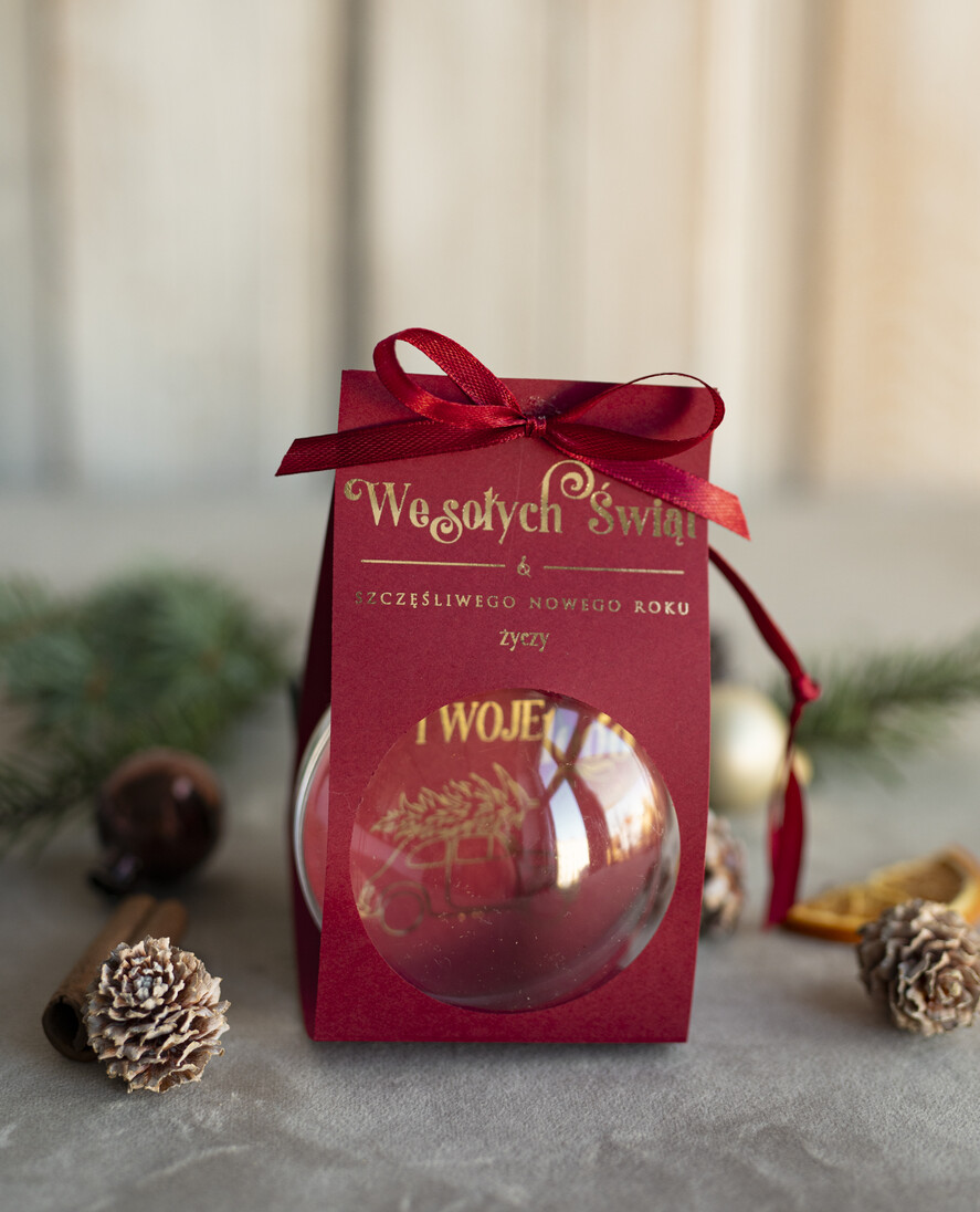Prezenty oferta dla Firm Bombki ZAWIESZKI na choinkę Prezent Biznesowy Na Święta Bombka z dla firm idealny upominek B2B w opakowaniu5
