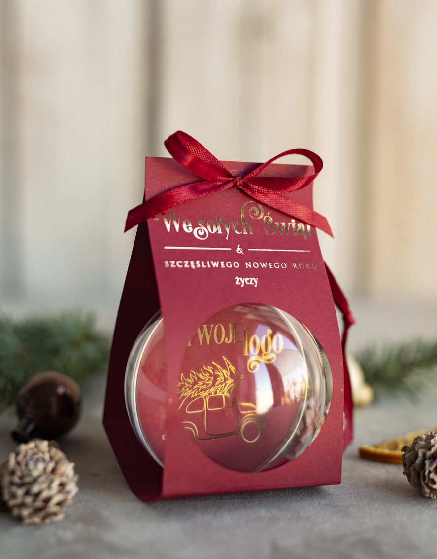 Prezenty oferta dla Firm Bombki ZAWIESZKI na choinkę Prezent Biznesowy Na Święta Bombka z dla firm idealny upominek B2B w opakowaniu6