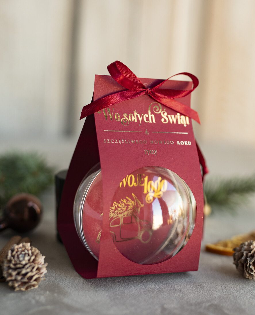 Prezenty oferta dla Firm Bombki ZAWIESZKI na choinkę Prezent Biznesowy Na Święta Bombka z dla firm idealny upominek B2B w opakowaniu7