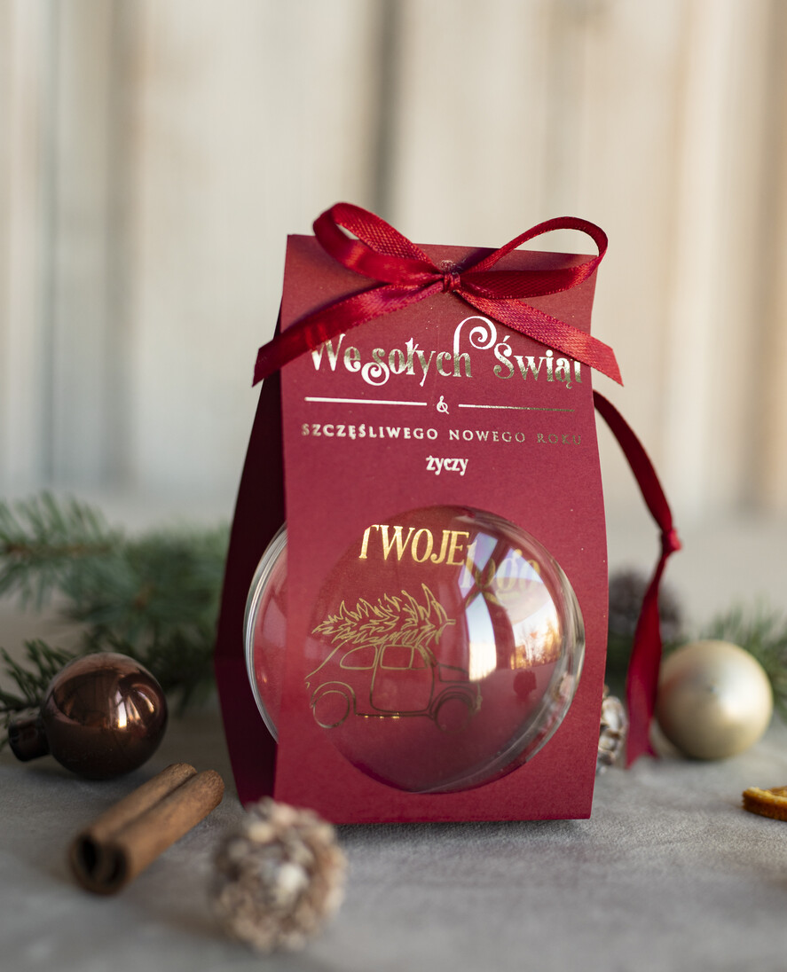 Prezenty oferta dla Firm Bombki ZAWIESZKI na choinkę Prezent Biznesowy Na Święta Bombka z dla firm idealny upominek B2B w opakowaniu1
