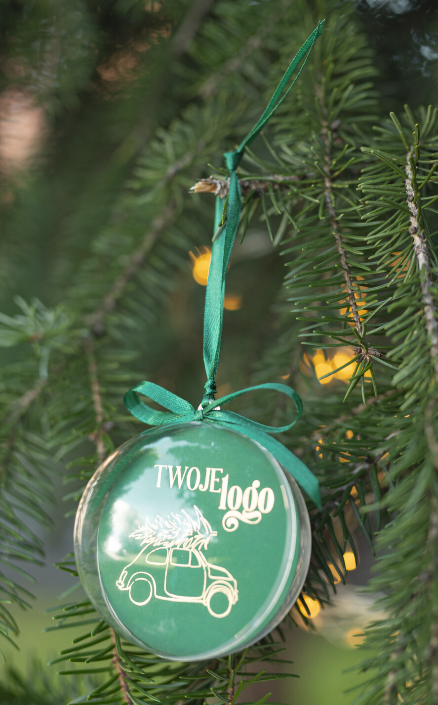 Prezenty oferta dla Firm Bombki ZAWIESZKI na choinkę Prezent Biznesowy Na Święta Bombka śnieżka z Logo Choinka z logo dla firm idealny upominek B2B4