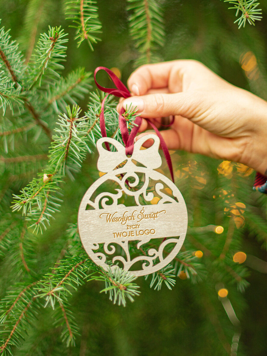 Prezenty oferta dla Firm Bombki ZAWIESZKI na choinkę Prezent Biznesowy Na Święta z Logo Ekskluzywna Bombka z logo na choinkę z Logo Firmy Czerwona Bombka z Logo0