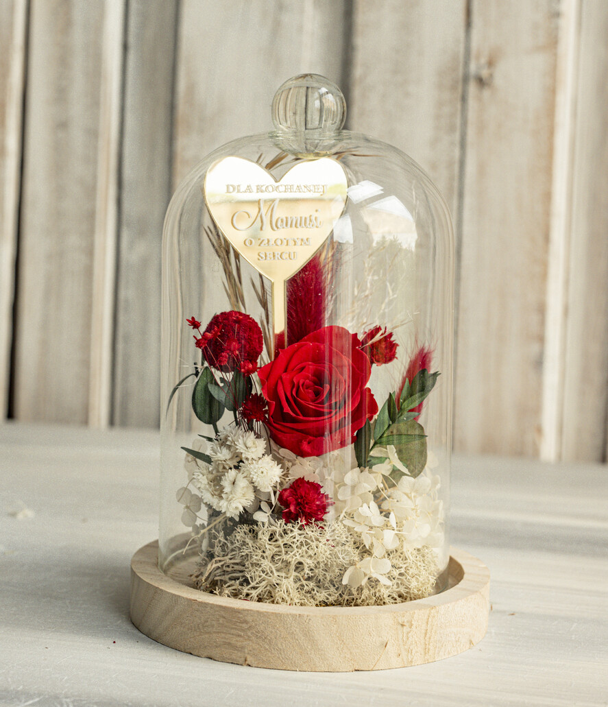 Prezenty dla Mamy flowerboxy, box ze słodyczami  prezent na dzień Mamy, prezent dla mamy flowerbox z suszonych kwiatów, suszone kwiaty w szkle, pomysł na prezent z okazji dnia mamy7