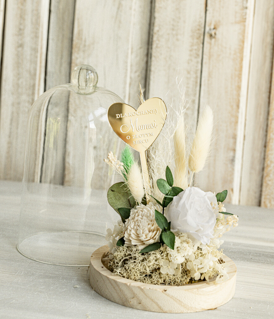 Prezenty dla Mamy flowerboxy, box ze słodyczami  prezent na dzień Mamy, prezent dla mamy flowerbox z suszonych kwiatów, suszone kwiaty w szkle, pomysł na prezent z okazji dnia mamy1