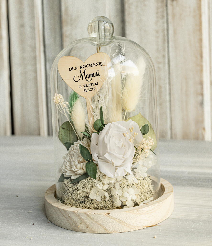 Prezenty dla Mamy flowerboxy, box ze słodyczami  prezent na dzień Mamy, prezent dla mamy flowerbox z suszonych kwiatów, suszone kwiaty w szkle, pomysł na prezent z okazji dnia mamy4