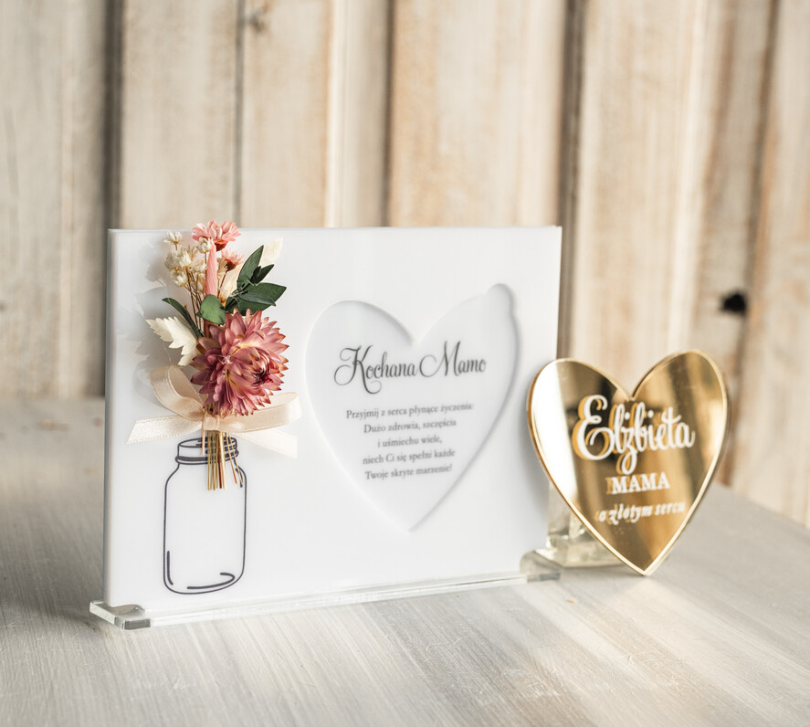 Prezenty dla Mamy flowerboxy, box ze słodyczami  pomysł na prezent dla Mamy tabliczka z życzeniami na dzień Mamy prezent dla Mamy z okazji dnia Matki, kwiaty prezent dla mamy, kompozycja z suszonych kwiatów 1