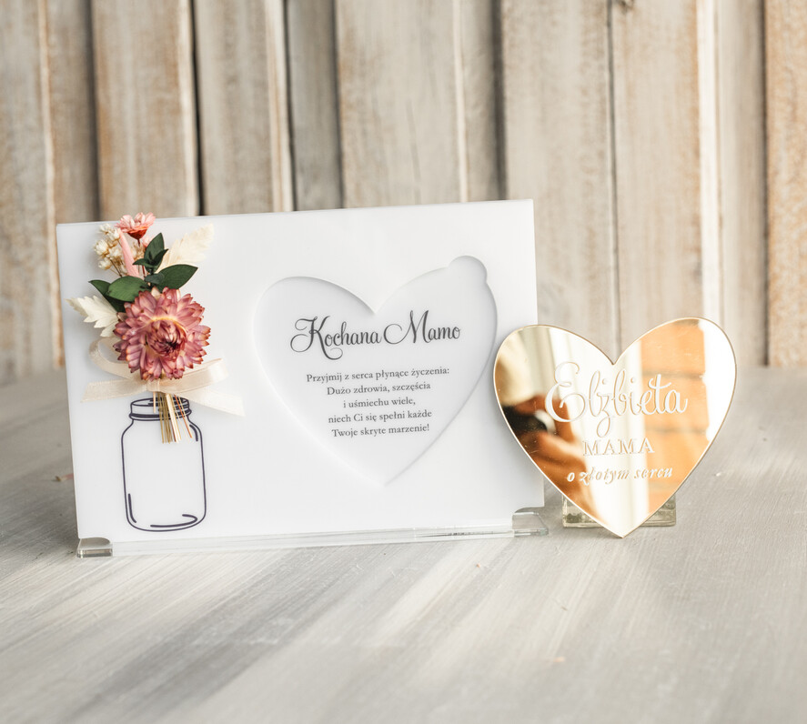 Prezenty dla Mamy flowerboxy, box ze słodyczami  pomysł na prezent dla Mamy tabliczka z życzeniami na dzień Mamy prezent dla Mamy z okazji dnia Matki, kwiaty prezent dla mamy, kompozycja z suszonych kwiatów 3