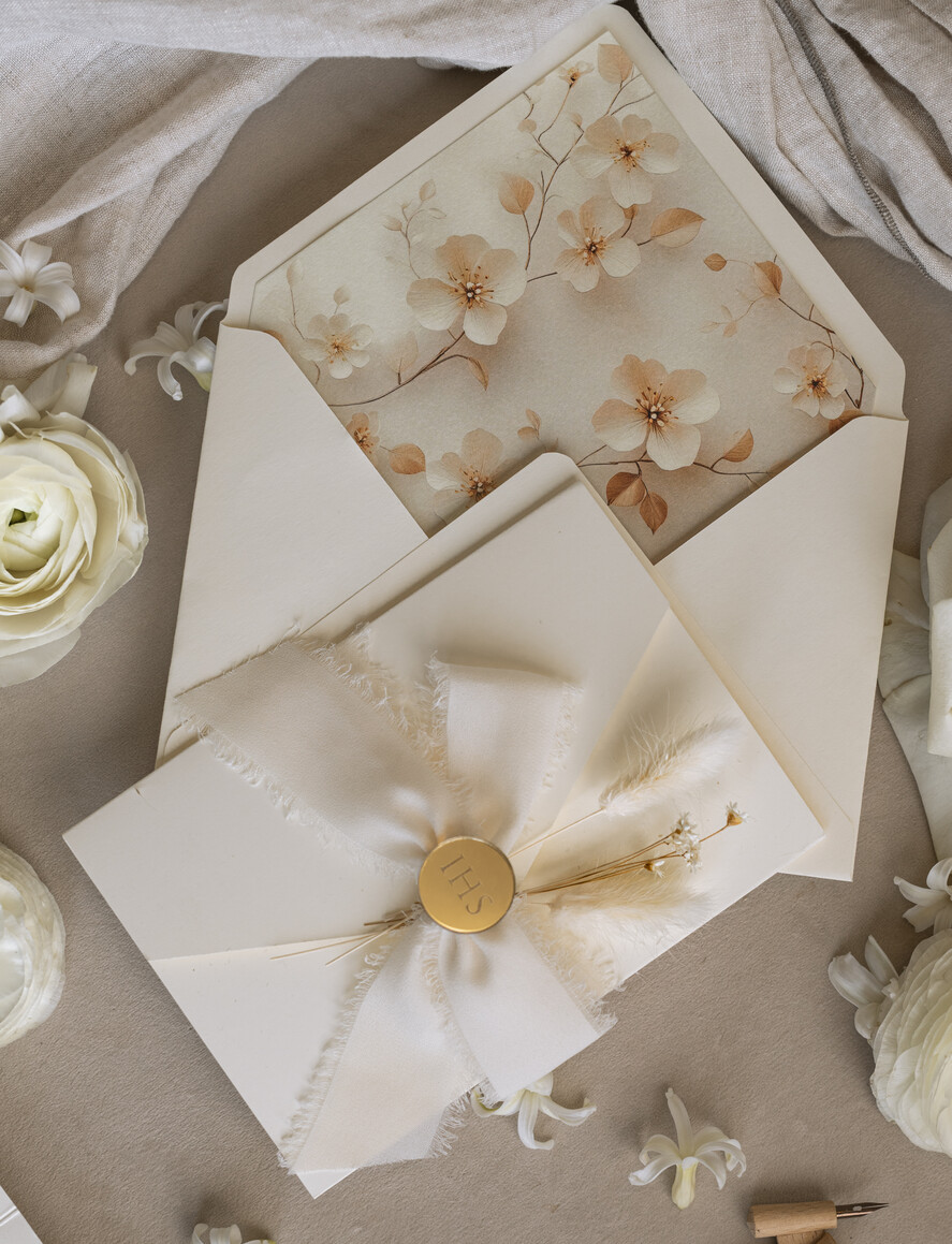 Zaproszenia na Komunię  dziewczynka  Eleganckie zaproszenia komunijne złocone, zaproszenia na komunię z kwiatami, złote zaproszenia na komunię5