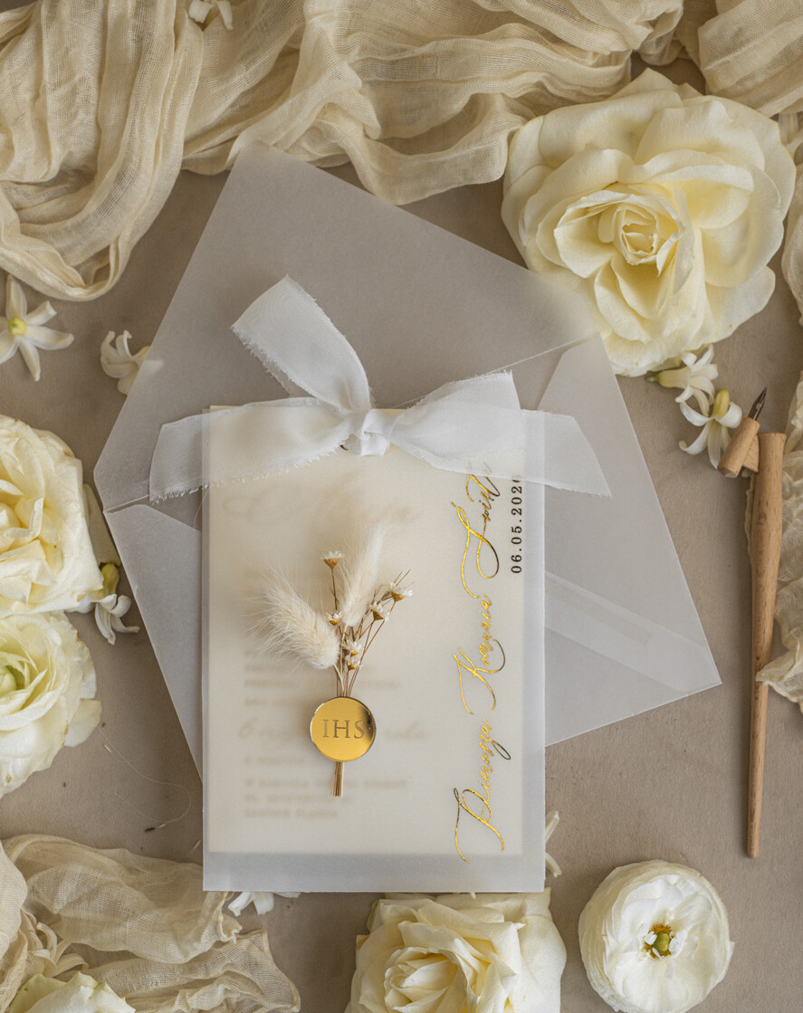 Zaproszenia na Komunię  dziewczynka  Eleganckie zaproszenia komunijne dla dziewczynki, zaproszenia na komunię z kwiatami, złote zaproszenia na komunię, zaproszenia na Pierwszą Komunię11