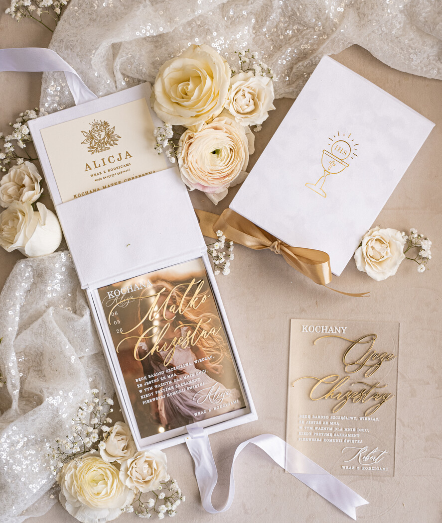 Zaproszenia na Komunię  chłopiec Eleganckie zaproszenia na Pierwszą komunię dla Matki Chrzestnej, wyjątkowe zaproszenia na komunię dla Rodziców  chrzestnych, Zaproszenie Vip dla Baci i Dziadka19