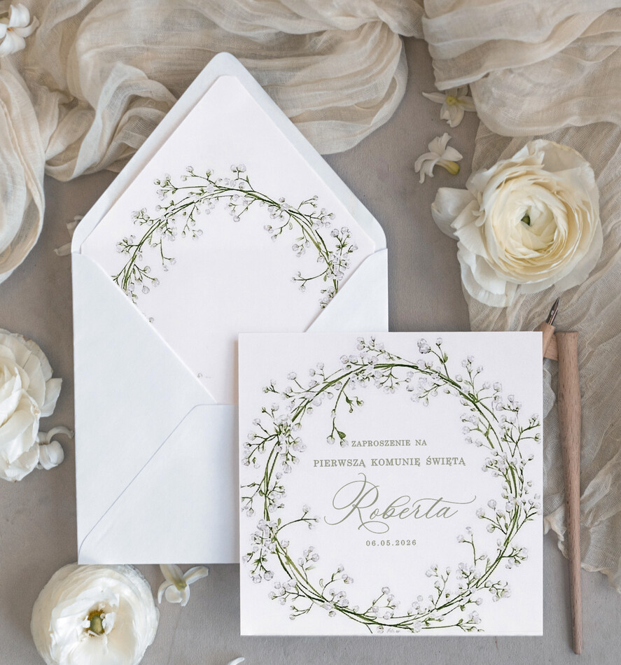 Zaproszenia na Komunię  chłopiec personalizowane zaproszenia Komunijne proste zaproszenie na komunię dla chłopca zaproszenia na komunię ze sznurkiem zaproszenia na komunię świetą 1