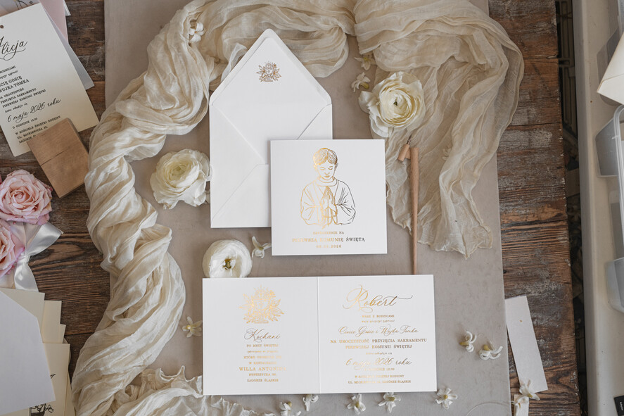 Zaproszenia na Komunię  chłopiec złote lub srebrne ręcznie robione zaroszenia komunijne nietypowe zaproszenie na komunie personalizowane zaproszenia Komunijne proste zaproszenie na komunię dla chłopca2