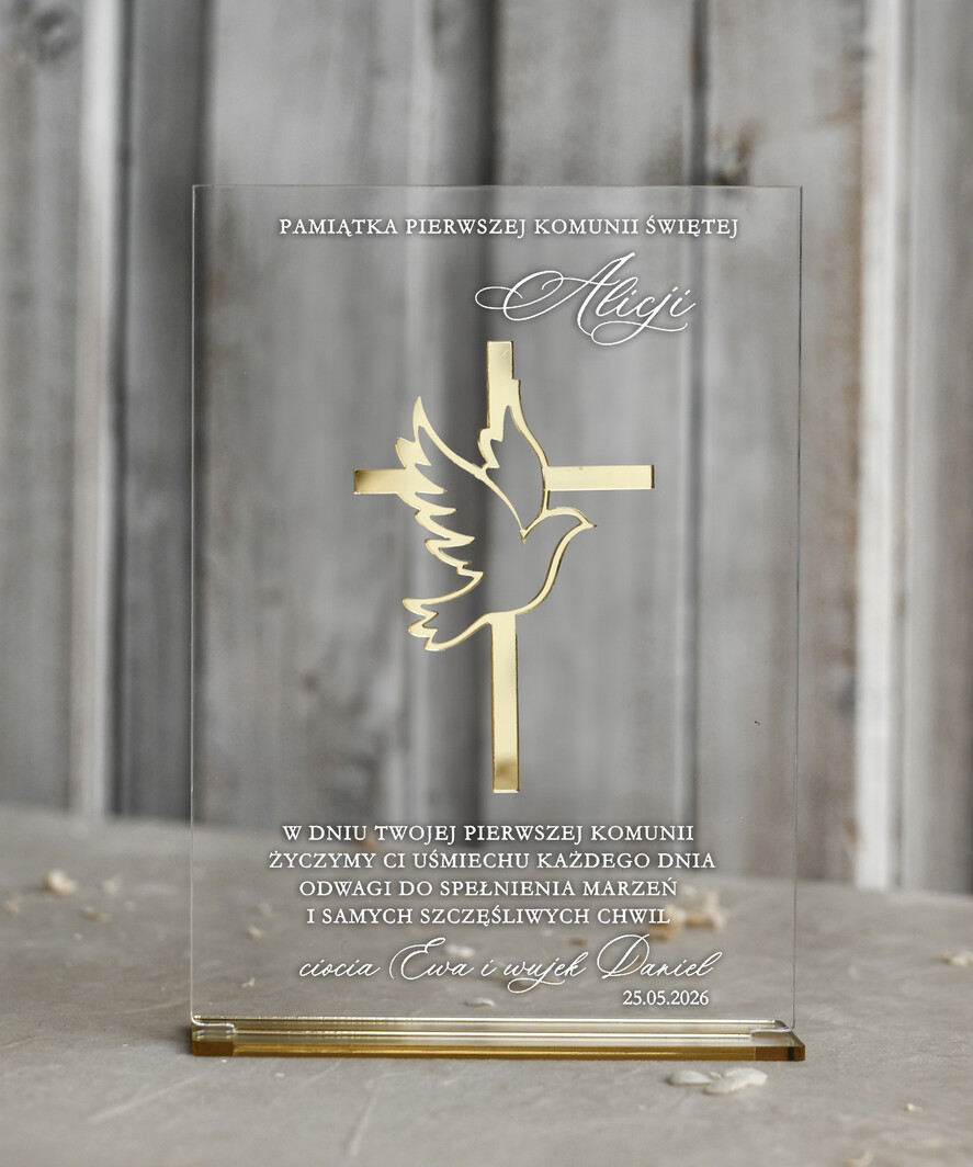 Pamiątki Prezenty na komunię  pamiątki na komunie  Statuetka pamiątka Pierwszej Komunii, personalizowana Pamiątka Komunijna 0
