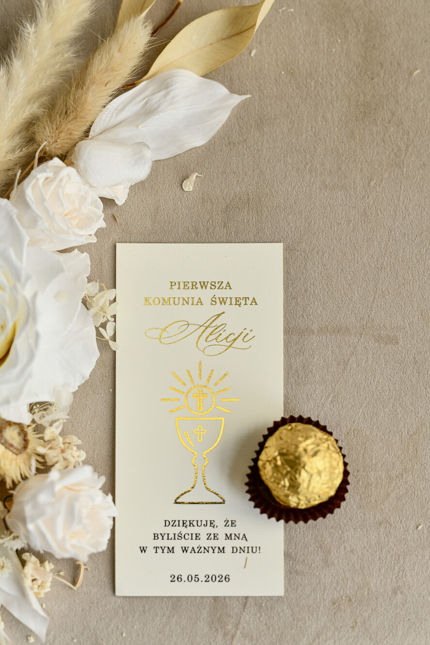 Podziękowania dla gości na komunii podziękowania dla gości czekoladki prezent dla gości komunijnych, pralinki upominki komunijne, Oryginalne podziękowania dla gości Komunia 1