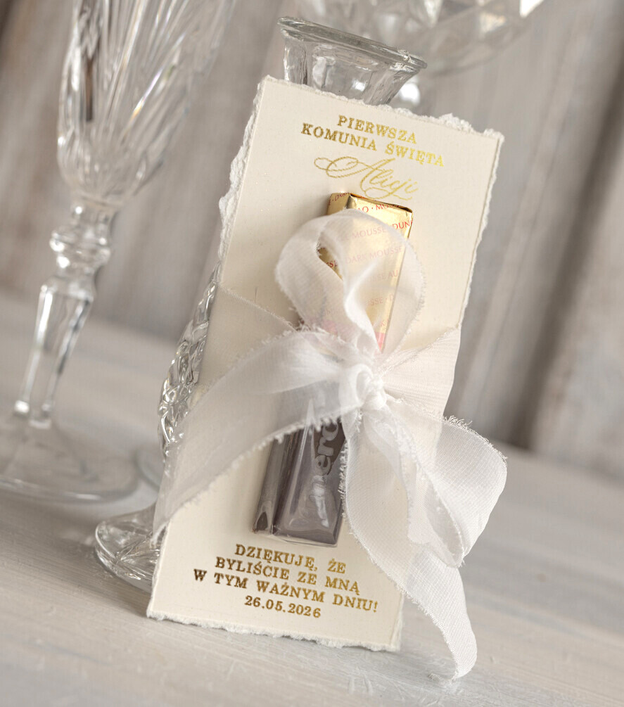 Podziękowania dla gości na komunii podziękowania dla gości prezenciki dla gości komunijnych, czekoladki merci prezenty dla gości Komunijnych, upominki komunijne, Oryginalne podziękowania dla gości na Komunii 1
