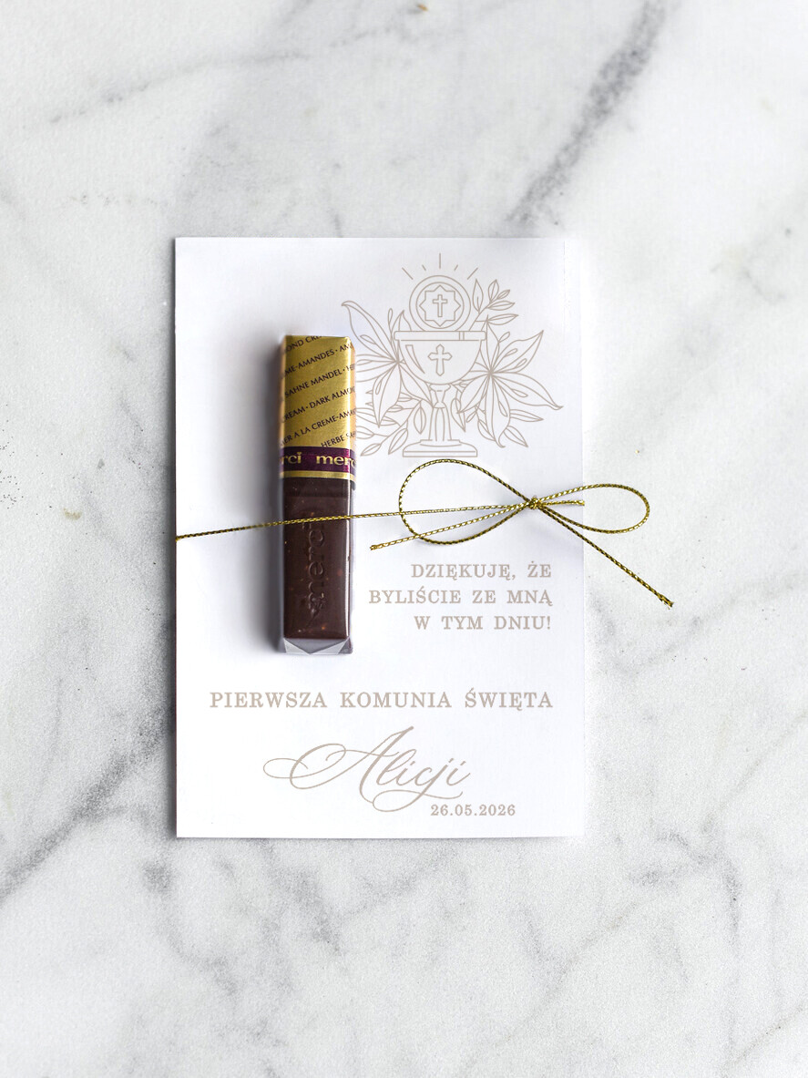 Podziękowania dla gości na komunii podziękowania dla gości czekoladki prezent dla gości komunijnych, czekoladki merci prezenty dla gości na Komunii , upominki komunijne, Oryginalne podziękowania dla gości Komunia 0